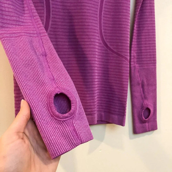 Lululemon Swiftly Tech Long Sleeve Pink Tee Women's 4 - Picture 6 of 10